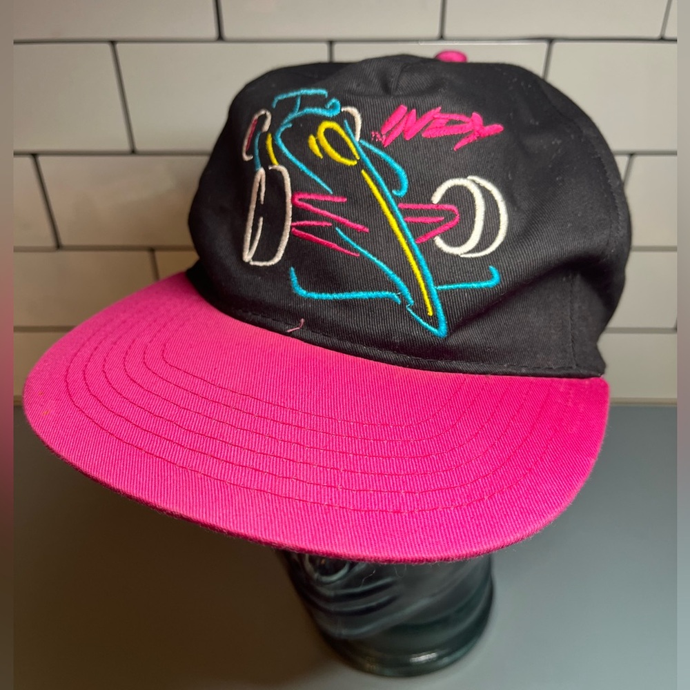 Vintage Retro INDY Hat Cap Snapback SS Sport Service hot pink OSFM